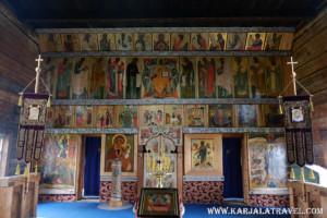 Foto Kirche innen mit Ikonen Kizhi Karelien