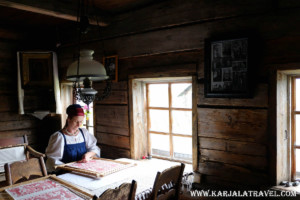 Foto Holzhaus Innenansicht Kizhi Karelien